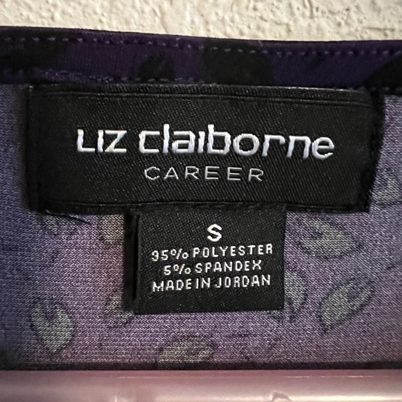 NWT Liz Claiborne Purple Blouse Size Small - Picture 2 of 8